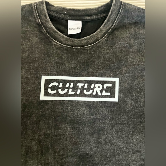 Original Culture Box Logo Tee Heavy T-shirt Men’s Size 2X Washed Black Grunge - Picture 8 of 10